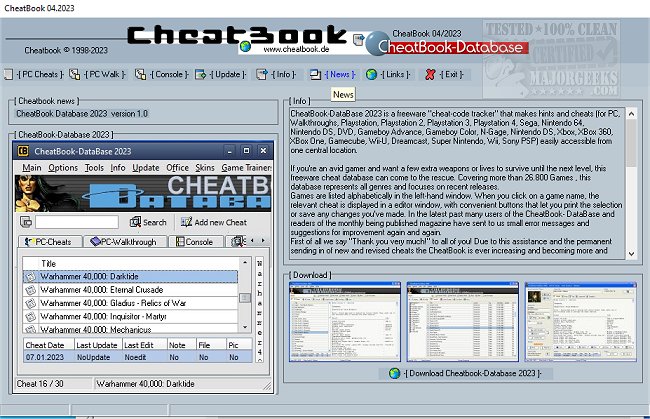 CheatBook-DataBase